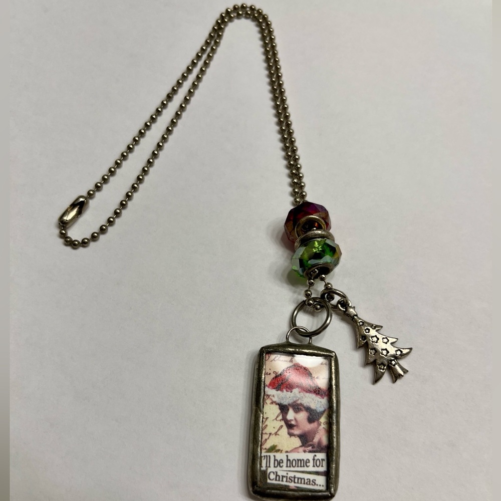 Art by Amy “I’ll be home for Christmas” necklace